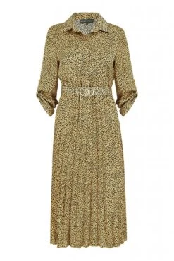 Mela London Satin Mini Leoaprd Print Belted Shirt Dress -Yumi Clothing Shop 1K9ry1H4 13516