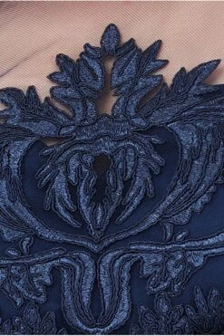 Goddiva Embroidered Mesh & Scuba Midi Dress - Navy 7 Goddiva Embroidered Mesh & Scuba Midi Dress - Navy -Yumi Clothing Shop 1oNzlKOb 14550