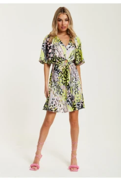 Liquorish Multicolour Abstract Print Mini Dress -Yumi Clothing Shop 2N4QaDwt 15641