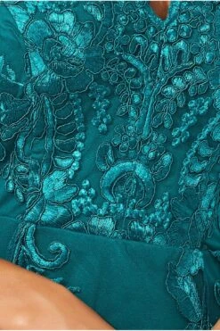Goddiva Scalloped Neck Lace Midi Dress - Emerald -Yumi Clothing Shop 2Pi25yrw 13420
