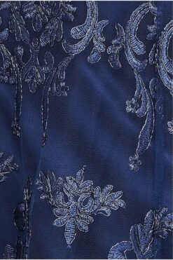 Goddiva Scalloped Lace Dipped Hem Midi Dress - Navy -Yumi Clothing Shop 34ZdrBSg 13772