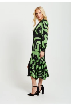 Liquorish Zebra Print Midi Dress With Front Slit -Yumi Clothing Shop 3bIgVpnz 13813