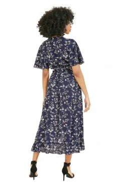 Mela London Navy Ditsy High Low Frill Wrap Dress 8 Mela London Navy Ditsy High Low Frill Wrap Dress -Yumi Clothing Shop 3lwtIf97 14439