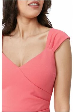 Goddiva High Low Frill Hem Maxi Dress - Coral -Yumi Clothing Shop 3oOii5gg 11388