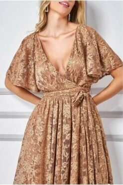 Goddiva Lace Kimono Wrap Skater Mini Dress - Tan 7 Goddiva Lace Kimono Wrap Skater Mini Dress - Tan -Yumi Clothing Shop 52LCHaLk 10501