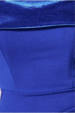 Goddiva Satin Band Bandeau Maxi Dress - Royal Blue -Yumi Clothing Shop 5OLEvPsA 11868