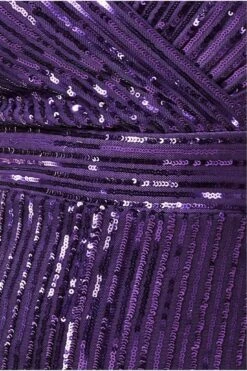 Goddiva Long Sleeve Sequin V Wrap Maxi Dress - Purple -Yumi Clothing Shop 5tIhocBo 13063