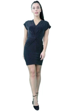 Signage Black Vest Knot Dress -Yumi Clothing Shop 71Pir6vv 13758