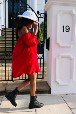 Setsofran London Red Off Shoulder Dress 12 Setsofran London Red Off Shoulder Dress -Yumi Clothing Shop 7HIHolyi 15726