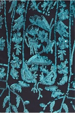 Goddiva Modesty Sequin Embroidered Maxi Dress - Emerald -Yumi Clothing Shop 7SrF1JgB 15344