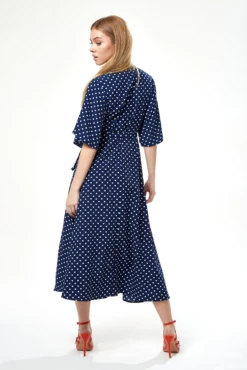 Liquorish Small Polka Dot Midi Wrap Dress -Yumi Clothing Shop 7th8fM0H 15406