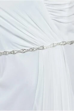 Goddiva Bardot Chiffon Wedding Dress With Belt - White 7 Goddiva Bardot Chiffon Wedding Dress With Belt - White -Yumi Clothing Shop 89Aij3pd 3544