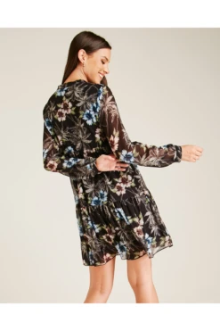 Dusty Pink Hawaii Print Smock Dress | Blue -Yumi Clothing Shop 8CFBOpeb 12051