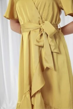Double Second Frill Wrap Dress With Tea Sleeve -Yumi Clothing Shop 8Kh1doGF 14408