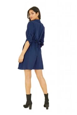 Mela London Navy Belted Shirt Dress 7 Mela London Navy Belted Shirt Dress -Yumi Clothing Shop 8LYVXYmJ 13619