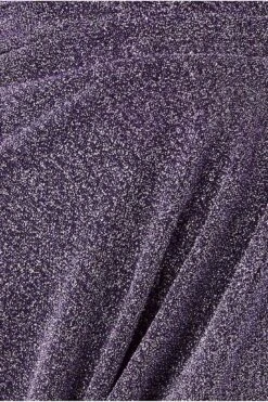 Goddiva Crossover Lurex Glitter Maxi Dress - Purple -Yumi Clothing Shop 8NiXI84Q 13016