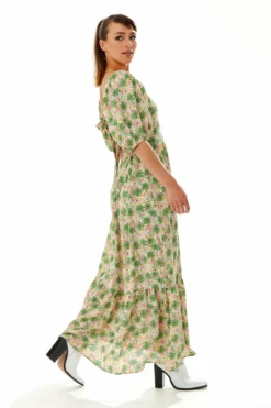 Liquorish Green Floral Maxi Dress With Cut Out Back -Yumi Clothing Shop 9HxGoK0C 10805