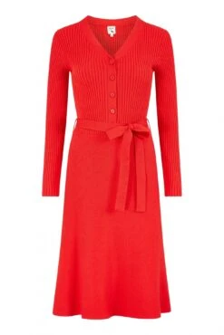 Yumi Red Knitted Skater Dress -Yumi Clothing Shop 9bs5mE58 13232