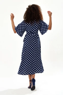 Liquorish Big Polka Dot Midi Wrap Dress -Yumi Clothing Shop 9tZi4xmi 15404