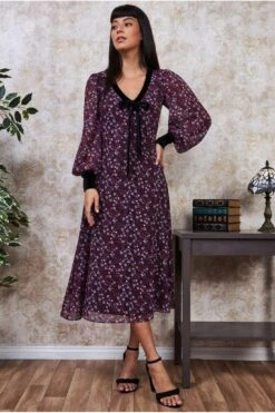 Goddiva Printed Necktie Midi Dress - Wine 6 Goddiva Printed Necktie Midi Dress - Wine -Yumi Clothing Shop Ao1oakCi 5491