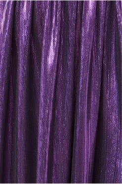 Goddiva One Shoulder Slinky Foil Flared Maxi Dress - Purple 8 Goddiva One Shoulder Slinky Foil Flared Maxi Dress - Purple -Yumi Clothing Shop AtXzm9dB 14138