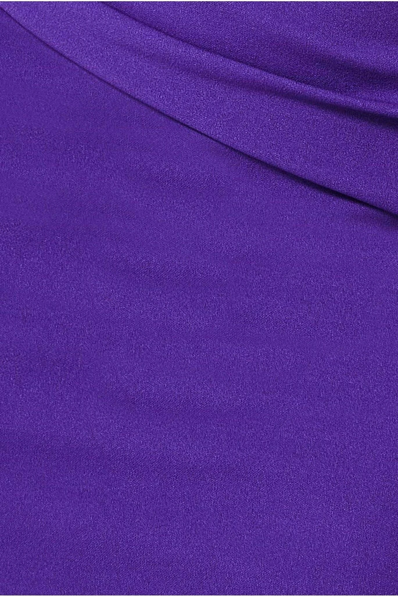 Goddiva Bardot Pleated Midi Dress - Purple 5 Goddiva Bardot Pleated Midi Dress - Purple - Image 5