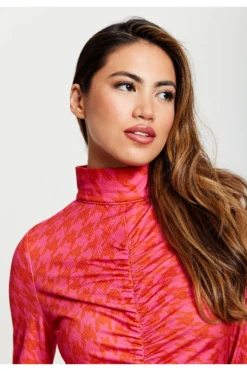 Liquorish Distorted Houndstooth Print Fitted Midi Dress -Yumi Clothing Shop BlWRCFXM 13816