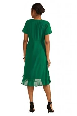 Yumi Green Frill Wrap Dress -Yumi Clothing Shop CD6Y53Xs 14882