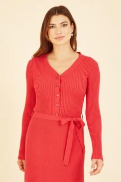Yumi Red Knitted Skater Dress -Yumi Clothing Shop CGwJs0SK 13232