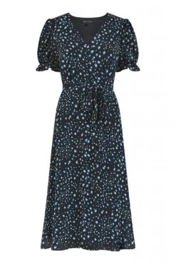 Mela London Black Animal Print Midi Tea Dress 6 Mela London Black Animal Print Midi Tea Dress -Yumi Clothing Shop ECLWXocx 13508