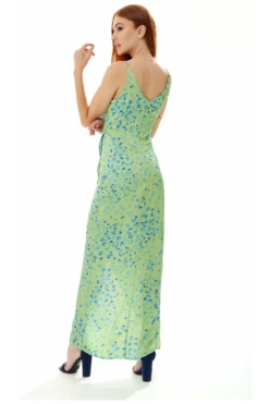 Liquorish Animal Print Maxi Wrap Dress In Mint And Blue -Yumi Clothing Shop FeDNYr6k 10778