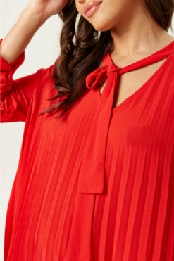 Liquorish Divine Grace Red Pleated Dress -Yumi Clothing Shop FrvTcoRQ 8698