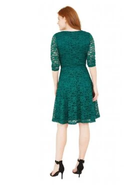 Mela London Green Lace Skater Dress 7 Mela London Green Lace Skater Dress -Yumi Clothing Shop G64MIjbn 13675