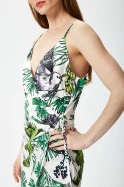 Liquorish Bird And Floral Print Midi Wrap Dress -Yumi Clothing Shop GSW2Y1rg 11717