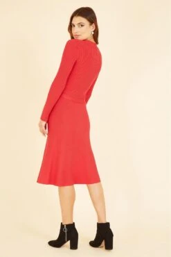 Yumi Red Knitted Skater Dress -Yumi Clothing Shop HgZS1Aae 13232