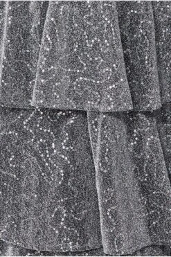 Goddiva Sequin Lurex Tiered Maxi Dress - Silver -Yumi Clothing Shop I3duHQYN 13700