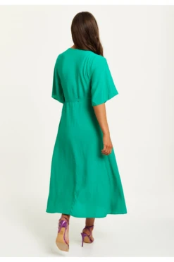 Liquorish Green Maxi Wrap Dress With Kimono Sleeves -Yumi Clothing Shop ILRvjfDf 15390