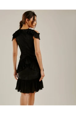 Dusty Pink Embroidered Layered Pleated Dress -Yumi Clothing Shop IiP9WURr 11584