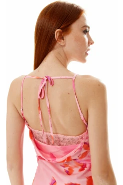 Liquorish Cowl Neck Maxi Floral Print Dress In Pink -Yumi Clothing Shop JplrsXYj 10782