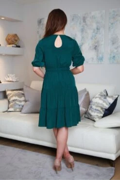 Double Second Green Teardrop Keyhole Wrap Dress -Yumi Clothing Shop K4mKuwP8 14750