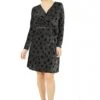 Yumi Black Glitter Star Wrap Dress