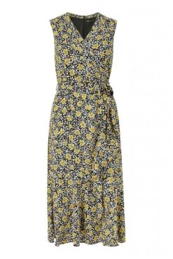 Mela London Black Floral Wrap Over Midi Dress 9 Mela London Black Floral Wrap Over Midi Dress -Yumi Clothing Shop OMpQBQBm 13925