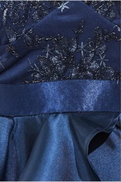 Goddiva Layered Frilled Midi Dress - Navy -Yumi Clothing Shop OxROjzeE 15223