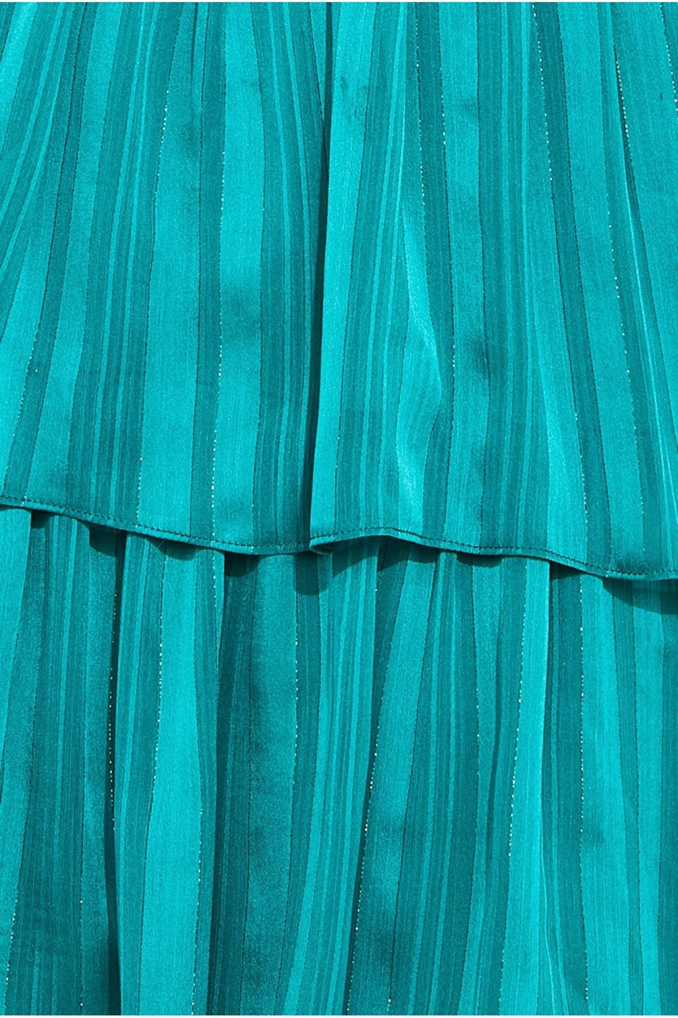 Goddiva Tiered Chiffon Maxi Dress - Emerald 5 Goddiva Tiered Chiffon Maxi Dress - Emerald - Image 5