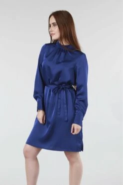 Double Second Royal Blue Belted Shift Dress -Yumi Clothing Shop QsCunLmK 11948
