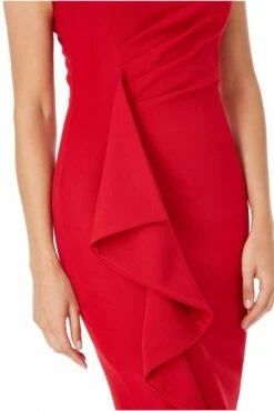 Goddiva Front Frill Midi Dress - Red -Yumi Clothing Shop RHG5qdz7 10897