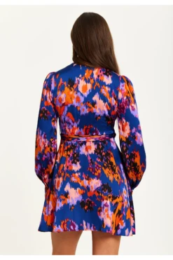 Liquorish Abstract Print Mini Wrap Dress -Yumi Clothing Shop RfhdcRpu 14960