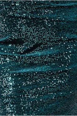 Goddiva Plus Sequin & Velvet Bardot Maxi Dress - Emerald -Yumi Clothing Shop RiWXHvY1 13150