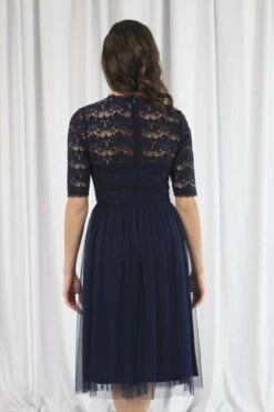 Double Second Navy Lace Dress With Tulle Skirt 11 Double Second Navy Lace Dress With Tulle Skirt -Yumi Clothing Shop UNSFceyg 11909