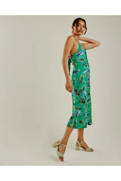 Dusty Pink Printed Strappy Maxi Dress | Green -Yumi Clothing Shop UwIZLNw1 11534